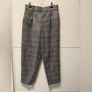 LOFT Charcoal Plaid Dress Pants
